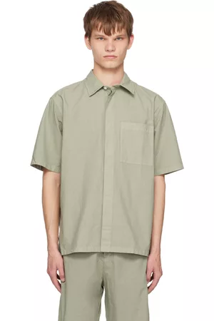 Norse projects Men Shirts - Green Ivan Typewriter Shirt