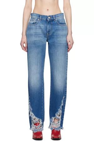 Stella McCartney Women Jeans - Blue Distressed Jeans