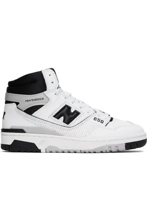 New Balance White & Black 650 Sneakers