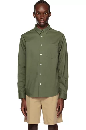 A.P.C. Men Shirts - Green Patch Pocket Shirt