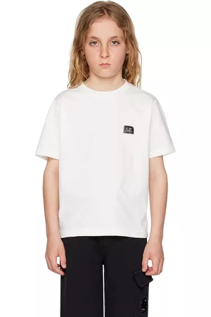C.P. Company T-shirts - Kids White Printed T-Shirt