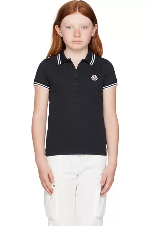Moncler Polo Shirts - Kids Navy Placket Polo