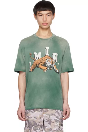 AMIRI Men T-shirts - Green Crewneck T-Shirt