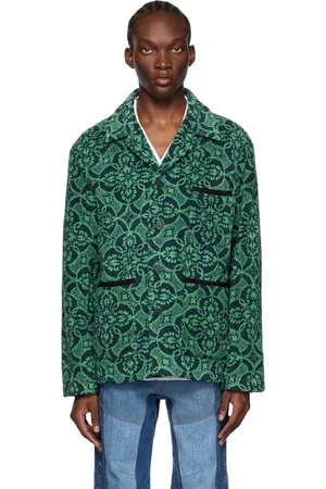 Marine Serre Green & Navy Towels Jacket