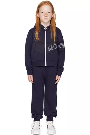 Moncler Pants - Kids Navy Paneled Sweatsuit