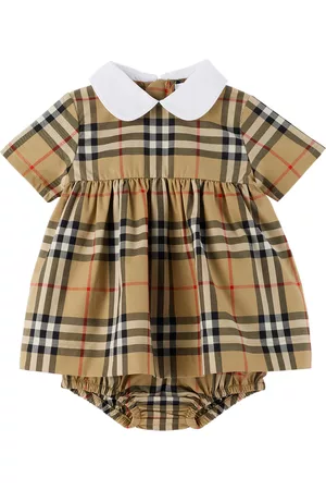 Burberry Baby Dresses - Baby Beige Check Dress & Bloomers Set