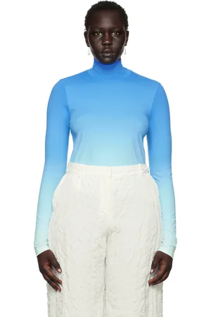 Nina Ricci Blue Color Fade Turtleneck
