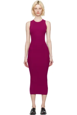 Leset Pink Grace Sleeveless Midi Dress