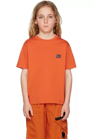 C.P. Company T-shirts - Kids Orange Printed T-Shirt