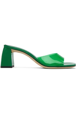 By Far Green Romy Heeled Sandals