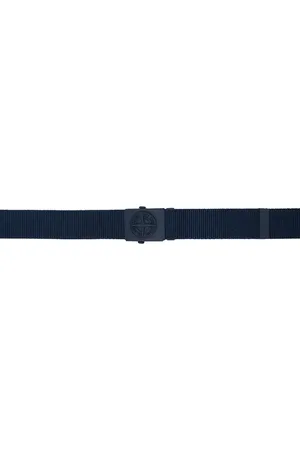Stone Island Kids Navy Logo Belt