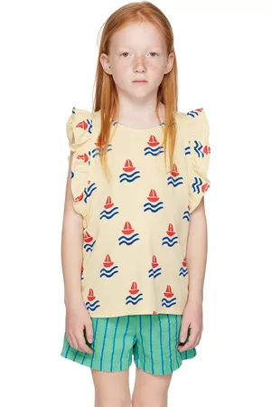Bonmot Tank Tops - Kids Yellow Boats Tank Top