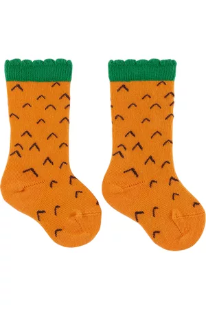 Mini Rodini Socks - Kids Orange Pineapple Socks