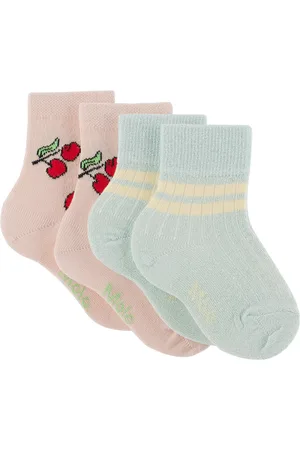 Molo Two-Pack Kids Blue & Pink Nomi Socks