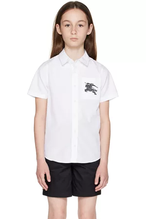 Burberry Shirts - Kids White EKD Shirt