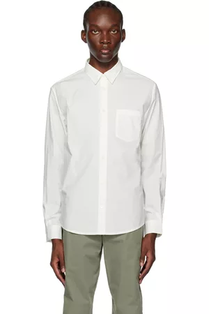 A.P.C. Men Shirts - White Spread Collar Shirt