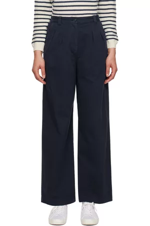 A.P.C. Women Pants - Navy Tressie Trousers