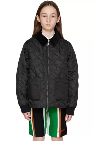 Burberry Jackets - Kids Black Diamond Quilted Jacket
