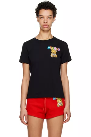 Moschino Women T-shirts - Black Little Inflatable Teddy Bear T-Shirt