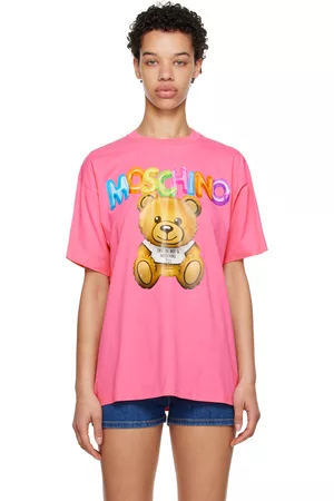 Moschino Women T-shirts - Pink Inflatable Teddy Bear T-Shirt