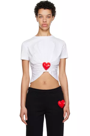 Moschino Women T-shirts - White Inflatable Heart T-Shirt