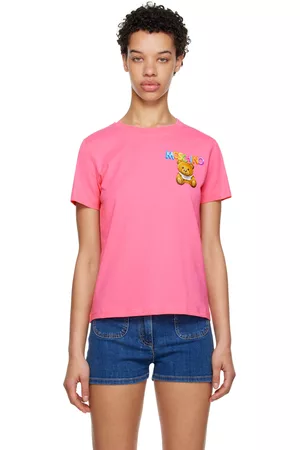Moschino Women T-shirts - Pink Little Inflatable Teddy Bear T-Shirt