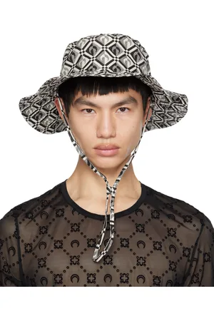 Marine Serre Off-White & Black Moon Bucket Hat