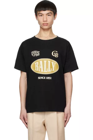 Bally Men T-shirts - Black Printed T-Shirt