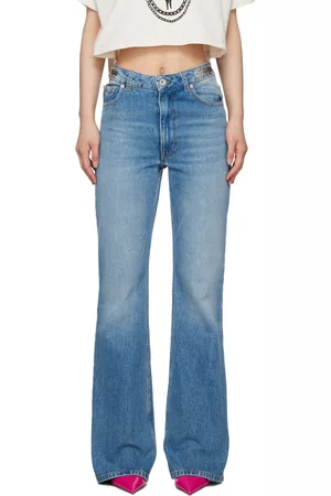 Paco rabanne Women Jeans - Blue Embellished Jeans