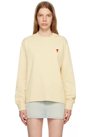 Ami Women Long Sleeve - Beige Ami de Cœur Long Sleeve T-Shirt