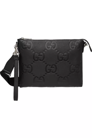 Gucci GG Embossed Messenger Bag Black