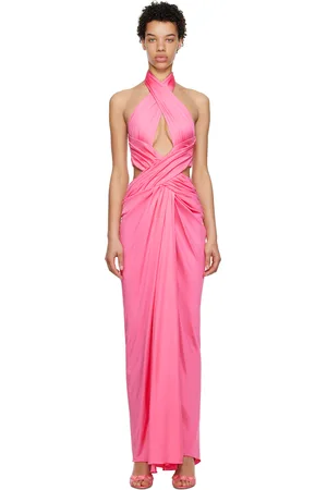 Moschino Pink Draped Maxi Dress