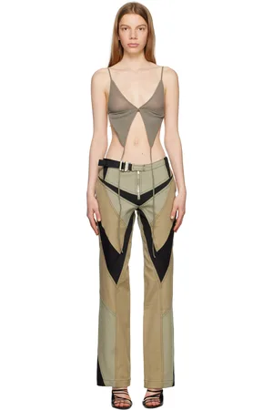 DION LEE Green Butterfly Camisole