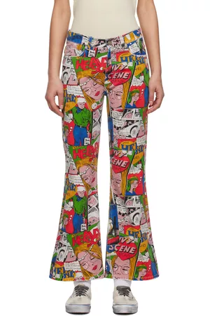 ERL Women Jeans - Multicolor Printed Jeans