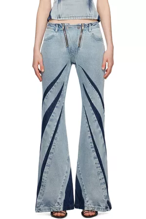 DION LEE Women Jeans - Blue Darted Jeans