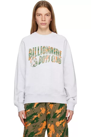 Billionaire Boys Club Women Sweatshirts - Gray Camo Arch Logo Sweatshirt