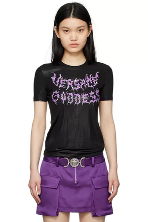 VERSACE Women T-shirts - Black ' Goddess' T-Shirt