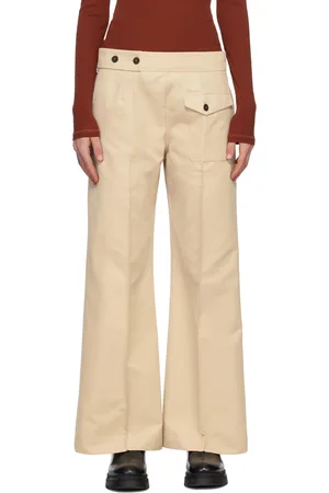 STUDIO NICHOLSON Beige Acapulco Trousers