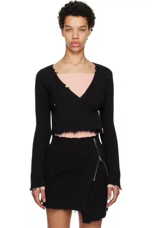 Maison Margiela Women Jumpers - Black Distressed Sweater