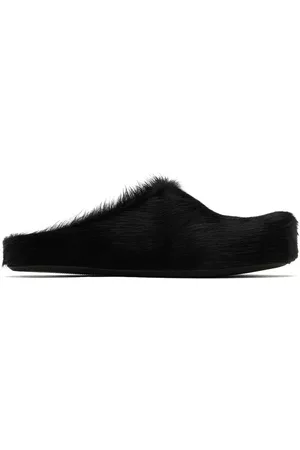 Marni Men Loafers - Black Fussbett Sabot Loafers