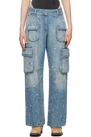 Acne Studios Women Jeans - Blue Distressed Jeans