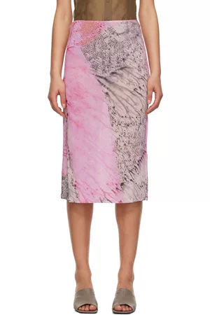 Paloma Wool Women Midi Skirts - Pink Lace Midi Skirt