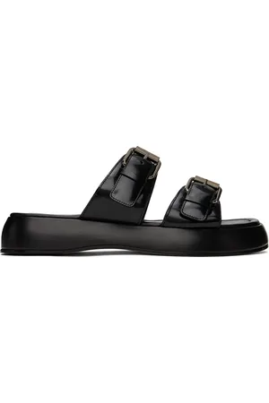 By Far Black Wyatt Sandals