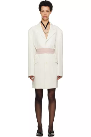 Maison Margiela Women Coats - Off-White Button Coat