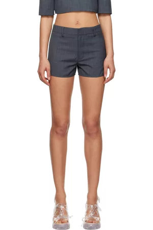Shushu/Tong Women Shorts - SSENSE Work Capsule – Gray Slit Shorts