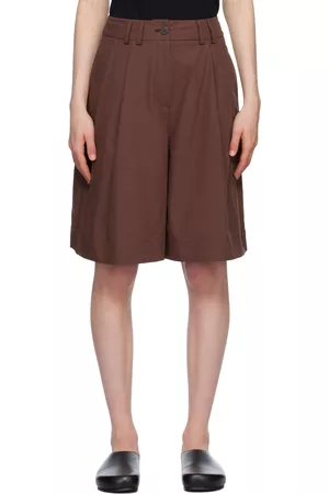 STUDIO NICHOLSON Women Shorts - Burgundy Cito Shorts