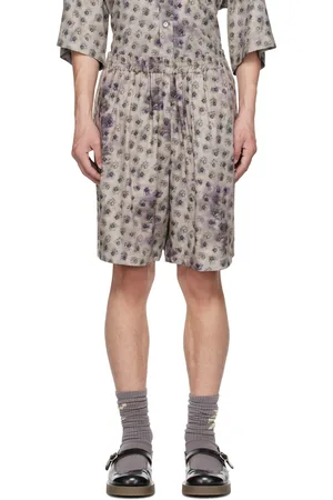 Acne Studios Gray Floral Shorts