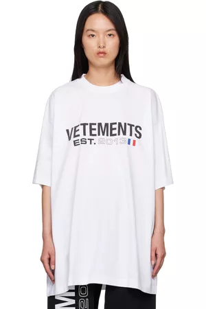 Vetements Women T-shirts - White Flag T-Shirt