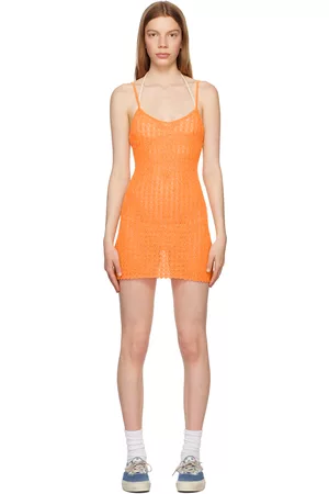 ERL Women Dresses - Orange Scalloped Minidress