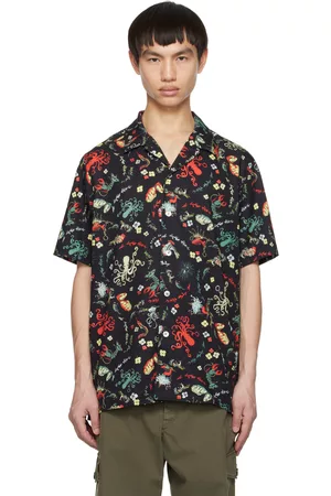 Paul Smith Men Shirts - Black Rainbow Squid Shirt